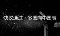 决议通过，多国向中国表达祝贺