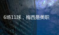 6场11球，梅西是美职联历史上6场比赛里进球并列最多的球员