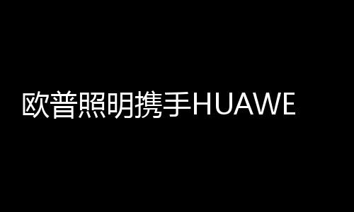 欧普照明就与HUAWEI HiLink携手