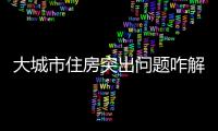 大城市住房突出问题咋解决？依靠这些工作来落实